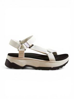 Teva Jadito Universal Platform Sandals White Black Chunky Sport Sz 9